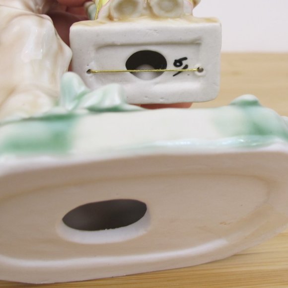 1993 Albert E Price Tales of Bunny Hollow Ceramic Young Bunnies on a Tree Swing - Picture 8 of 9